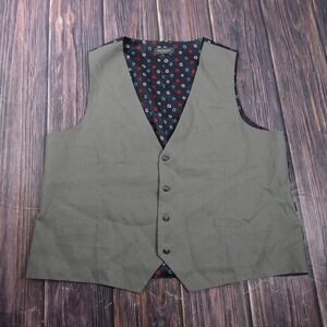 Suit Vest Hockerty Mens XL Green Polka Dot 2 Piece Belted Formal Wedding